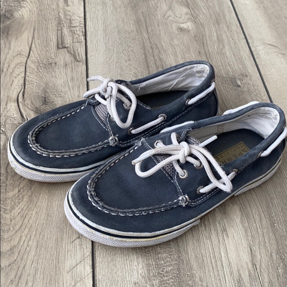 SPERRY TOP-SIDER Boys Gray Shoes Size 13.5